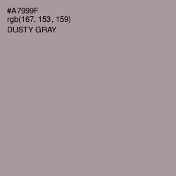 #A7999F - Dusty Gray Color Image